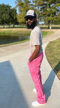Load image into Gallery viewer, Fly Man Stacked Trackpants ( Pink )