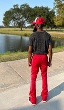 Load image into Gallery viewer, Fly Man Stacked Trackpants ( Red )