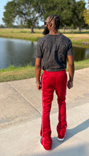 Load image into Gallery viewer, Fly Man Stacked Trackpants ( Red )