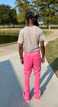 Load image into Gallery viewer, Fly Man Stacked Trackpants ( Pink )