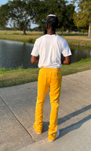 Load image into Gallery viewer, Fly Man Stacked Trackpants ( Yellow )
