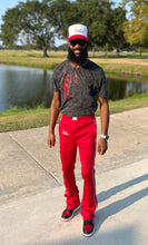 Load image into Gallery viewer, Fly Man Stacked Trackpants ( Red )