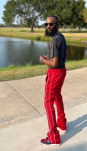 Load image into Gallery viewer, Fly Man Stacked Trackpants ( Red )