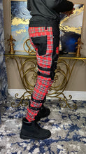 Load image into Gallery viewer, Funky Style Plaid Buckle Jeans