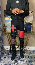 Load image into Gallery viewer, Funky Style Plaid Buckle Jeans