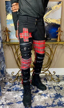 Load image into Gallery viewer, Funky Style Plaid Buckle Jeans