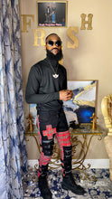 Load image into Gallery viewer, Funky Style Plaid Buckle Jeans