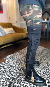 Camo Strapped Cargo Jeans