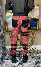 Load image into Gallery viewer, Funky Style Plaid Buckle Jeans