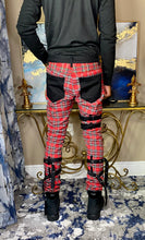 Load image into Gallery viewer, Funky Style Plaid Buckle Jeans