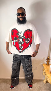 Crying Hearts Cropped Shirt