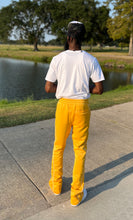 Load image into Gallery viewer, Fly Man Stacked Trackpants ( Yellow )
