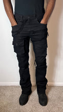 Load image into Gallery viewer, Lit Black Pocket Stacked Jeans
