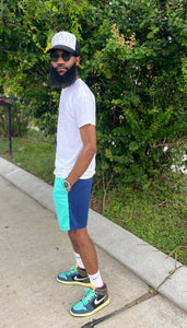 Color Block Shorts Mint