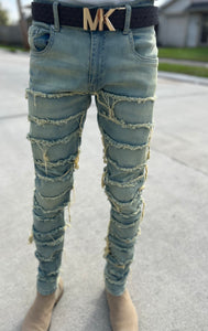 Indigo Twill Skinny Jeans