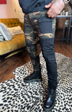Load image into Gallery viewer, Camo Strapped Cargo Jeans
